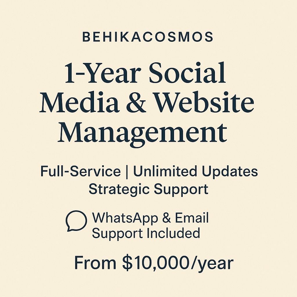Full-Service Social Media & Website Management – 1-Year Package